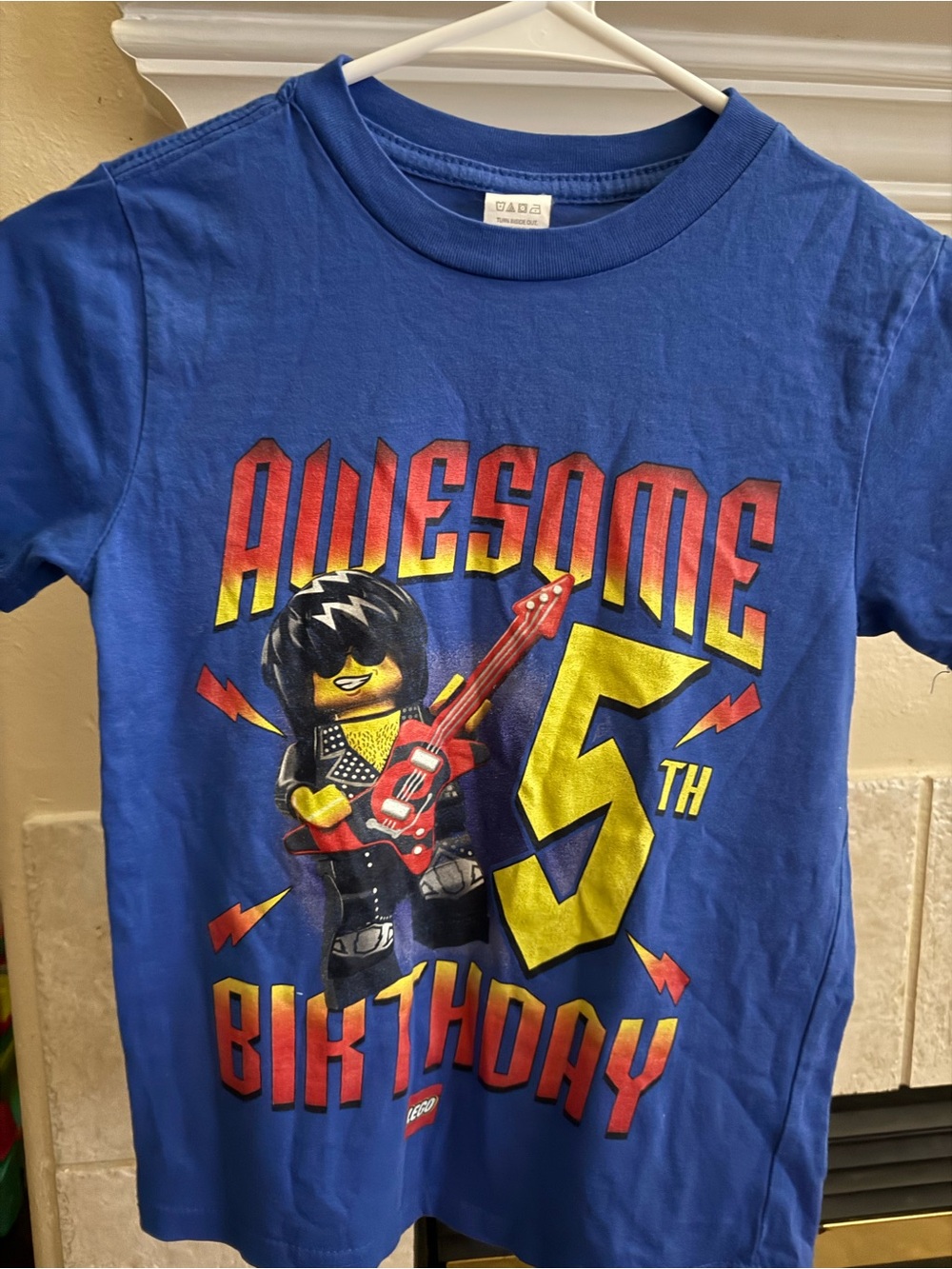 Lego Blue Kids T-Shirt 5th birthday